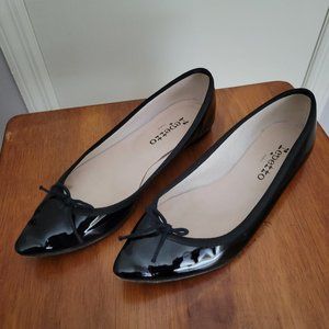 Repetto Cendrillon Ballerina Flats Black Pattern Leather